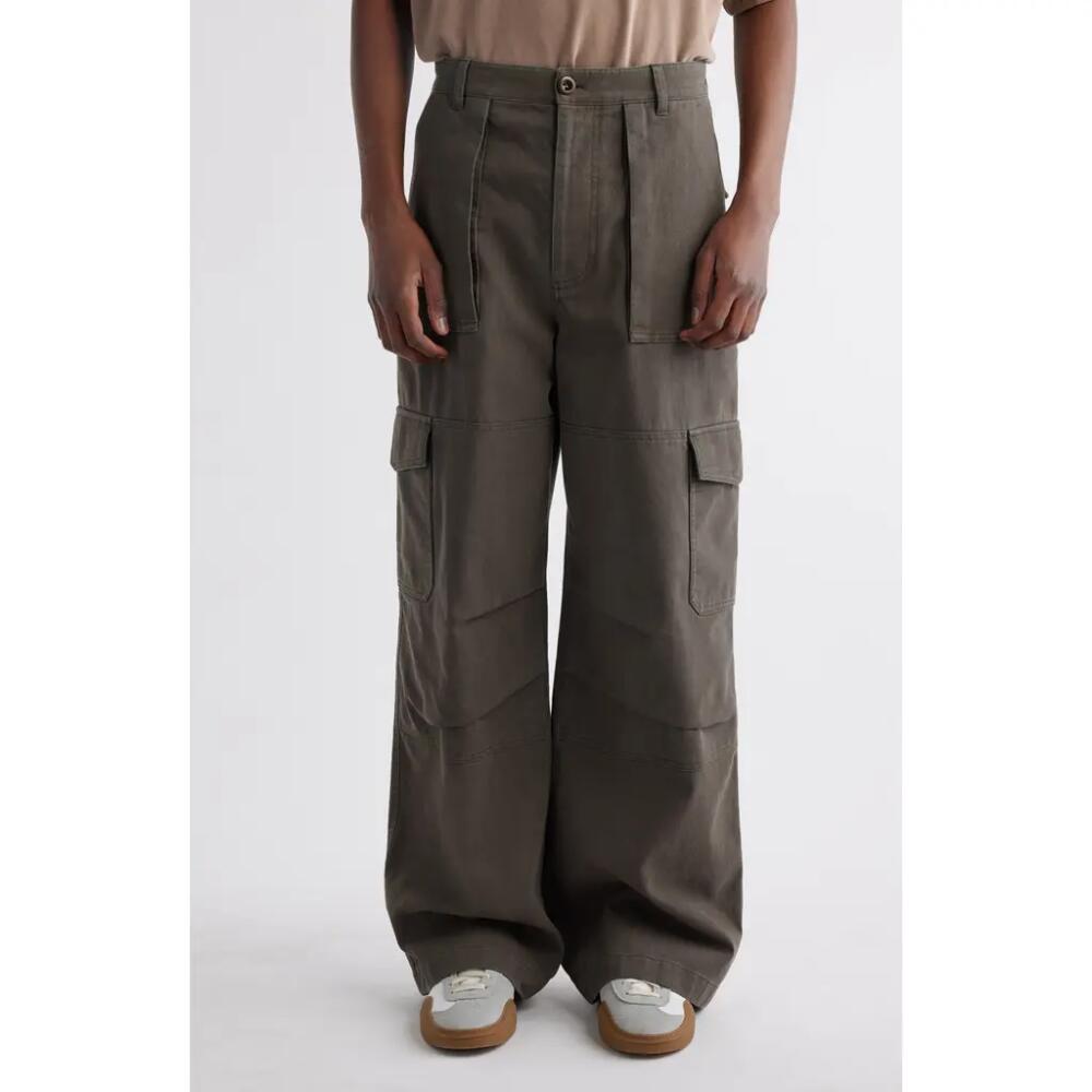 Acne Studios High Waist Cargo Pants in Khaki Green Cover