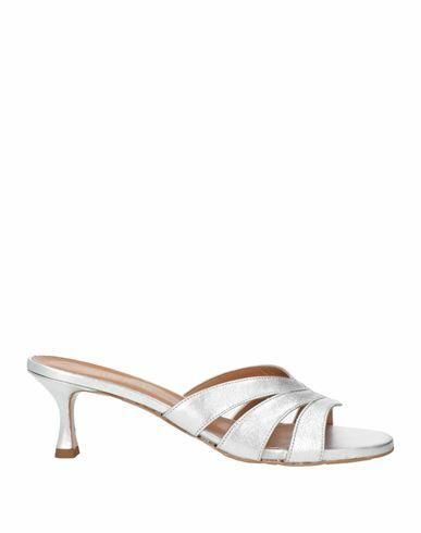 Guglielmo Rotta Woman Sandals Silver Leather Cover