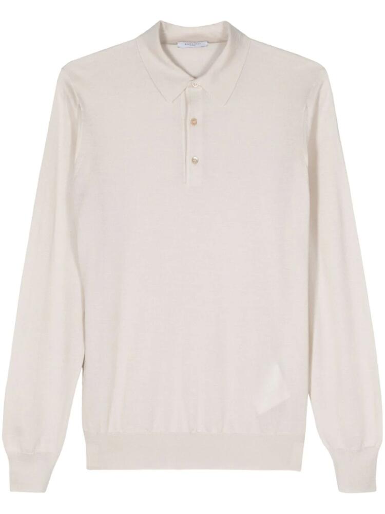 Boglioli fine-knit polo shirt - Neutrals Cover