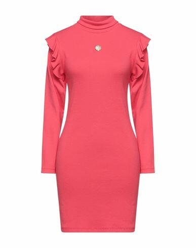 Odi Et Amo Woman Mini dress Coral Cotton Cover