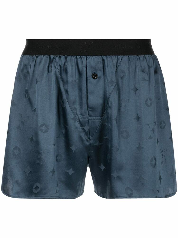 Fleur Du Mal silk boxer shorts - Blue Cover