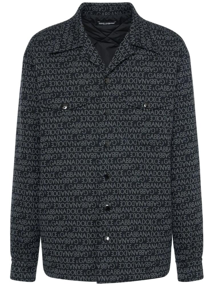 DOLCE & GABBANA Logo Jacquard Quilted Overshirt Cover