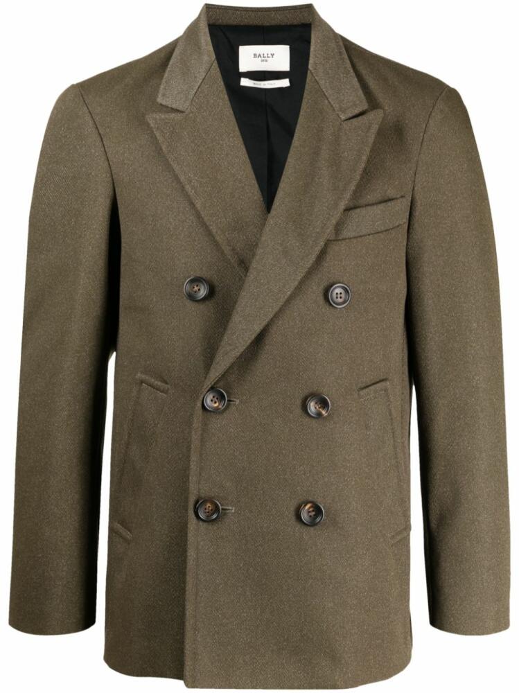 Bally double-breasted cotton blazer - Green Cover