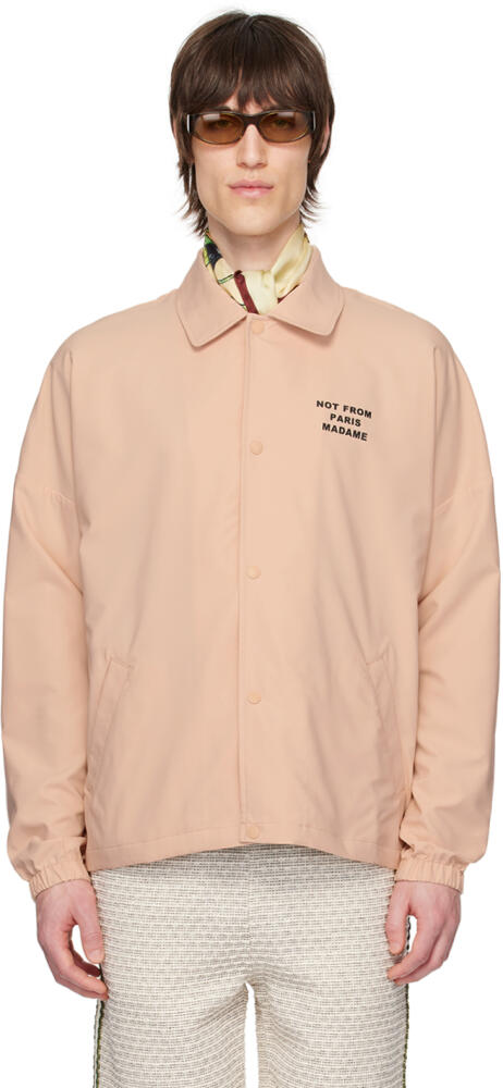 Drôle De Monsieur Beige 'La Veste Slogan' Jacket Cover