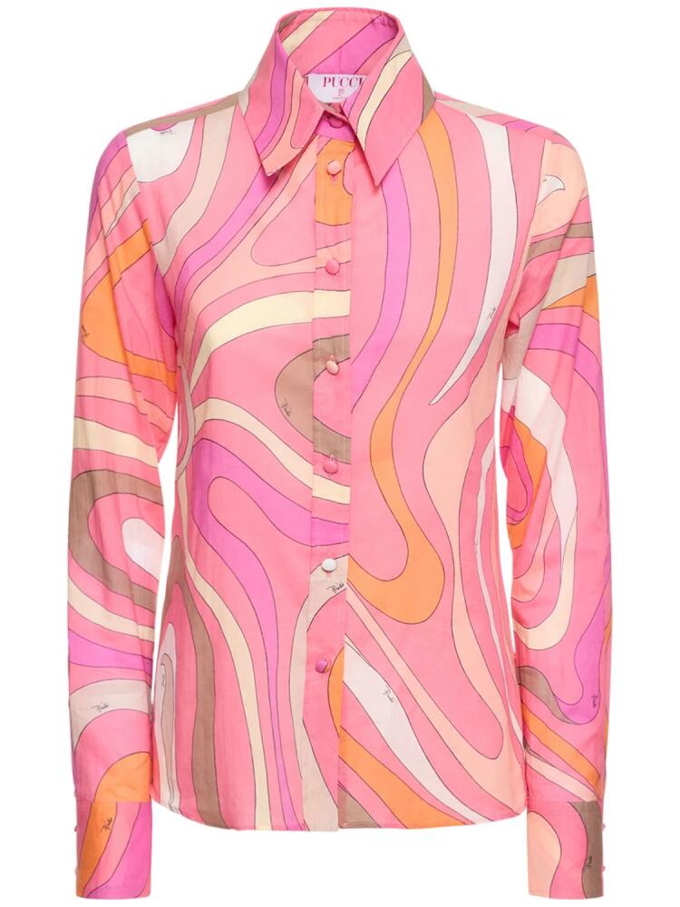 PUCCI Marmo Printed Cotton Muslin Shirt Cover