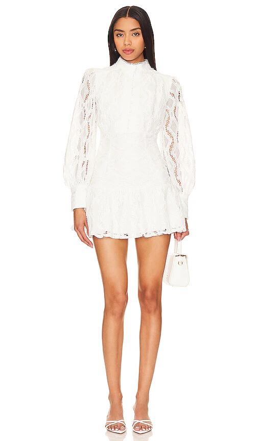 Bardot Remy Mini Dress in Ivory Cover