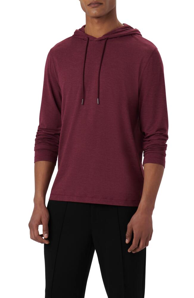 Bugatchi Performance Hoodie in Burgundy Cover