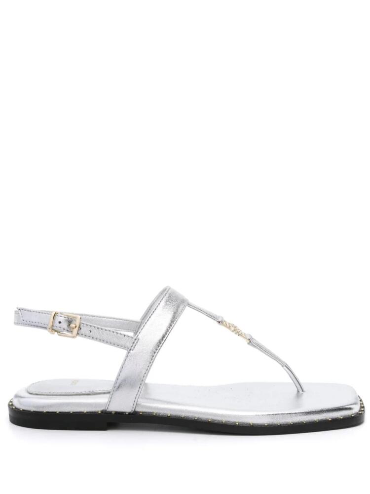 Maje metallic leather sandals - Silver Cover