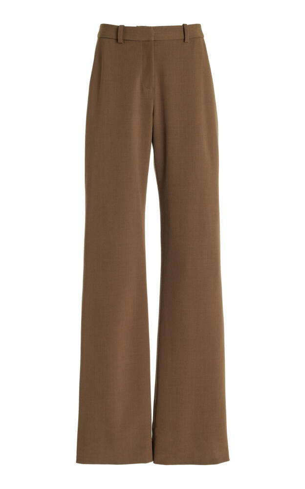 Brandon Maxwell - The Anderson Wool-Blend Straight-Leg Pants - Olive Cover