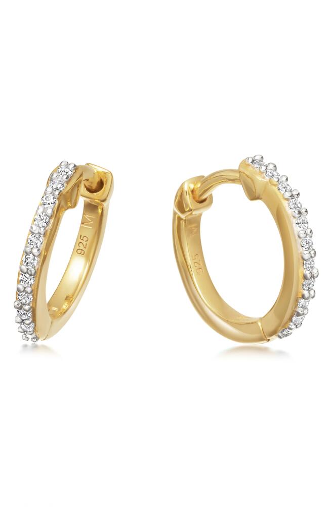 Missoma Pavé Huggie Hoop Earrings in Gold Cover