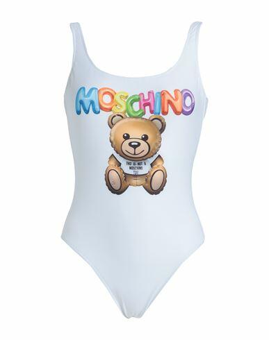 Moschino Woman One-piece swimsuit White Polyester, Elastane Cover