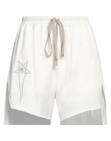 Rick Owens X Champion Woman Shorts & Bermuda Shorts Off white Cotton Cover