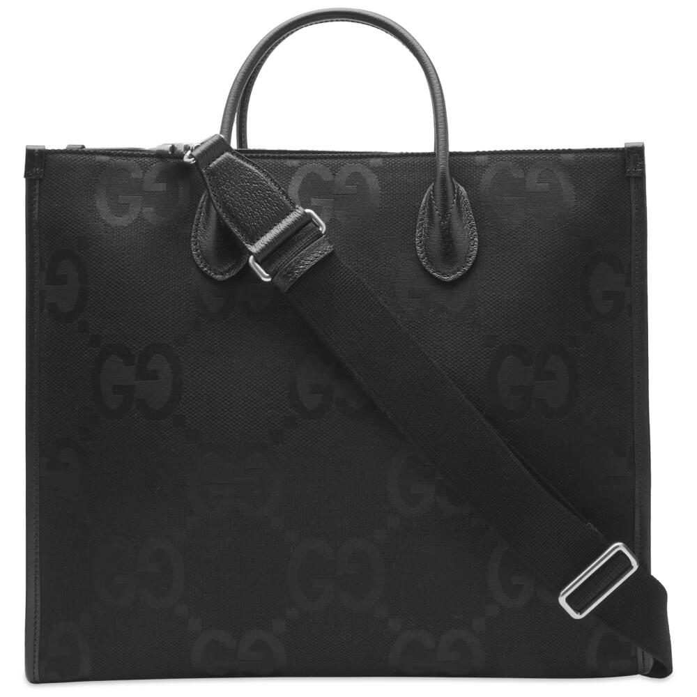 Gucci Men's Jumbo GG Canvas Tote Bag in Black Cover