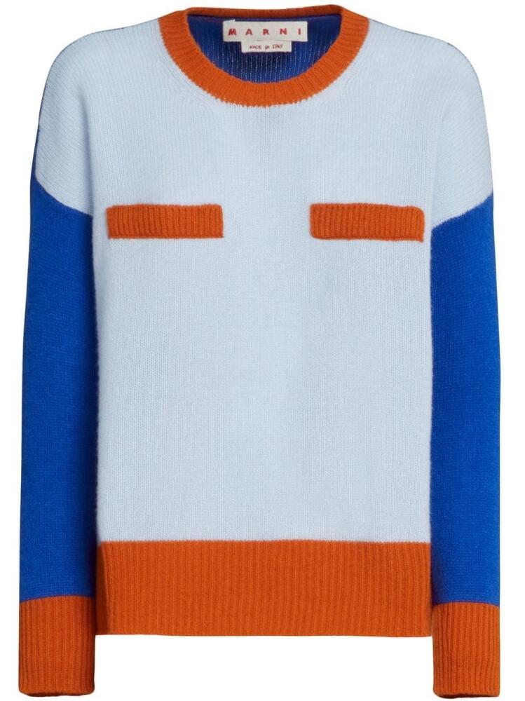 Marni colour-blocked cashmere jumper - Blue Cover