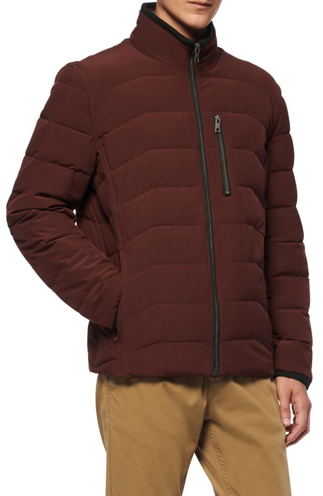 Marc New York Carlisle Water Resistant Quilted Puffer Jacket in Oxblood Cover