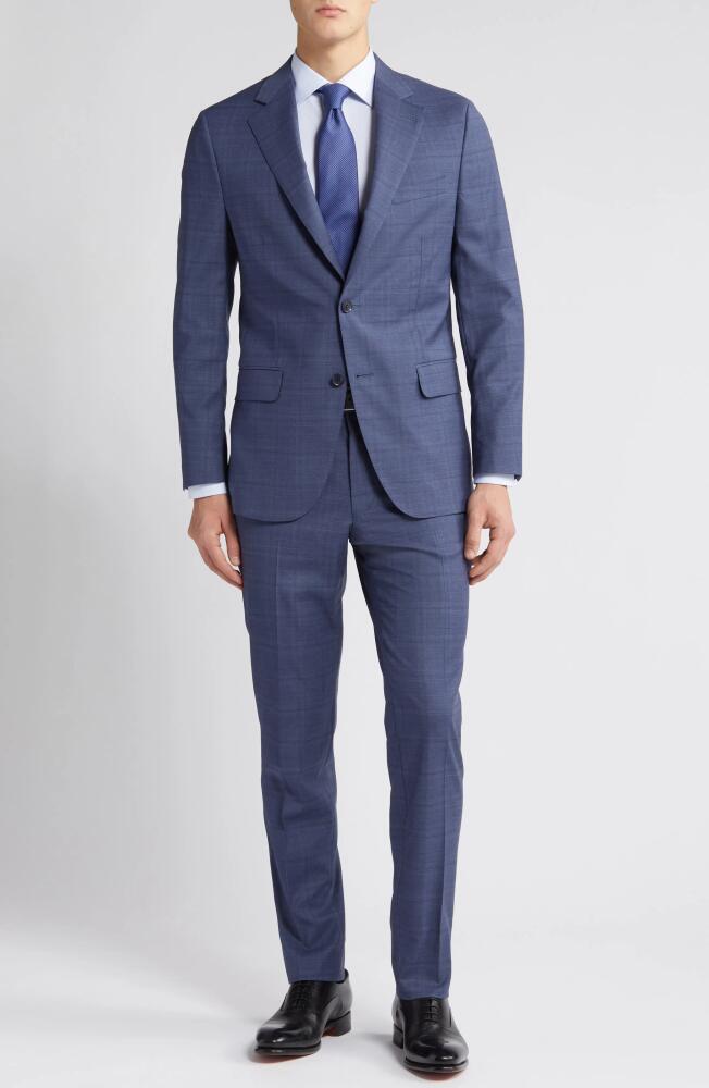 Peter Millar Tailored Fit Stretch Wool Suit in Blue Cover