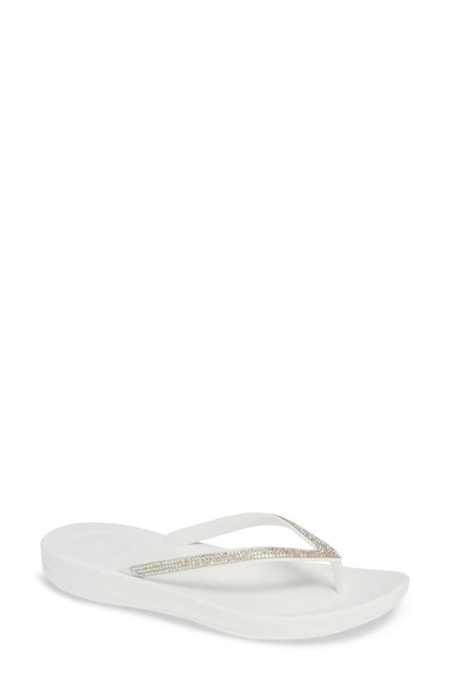 FitFlop iQushion Splash Crystal Flip Flop in Urban White Cover