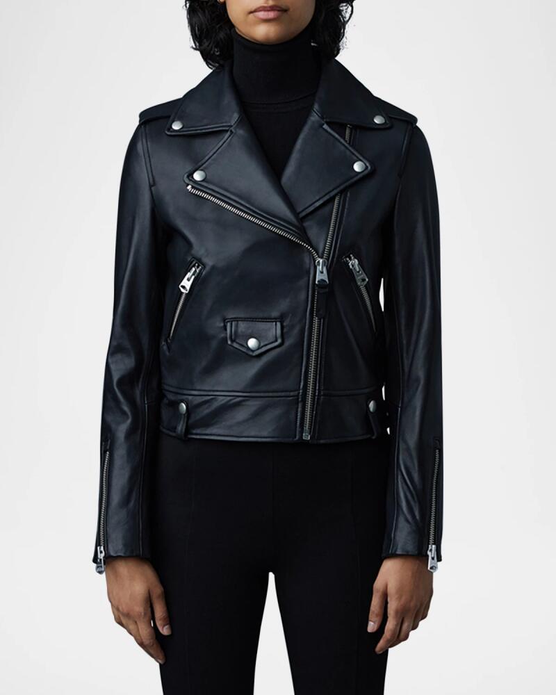 Mackage Baya Leather Biker Jacket Cover