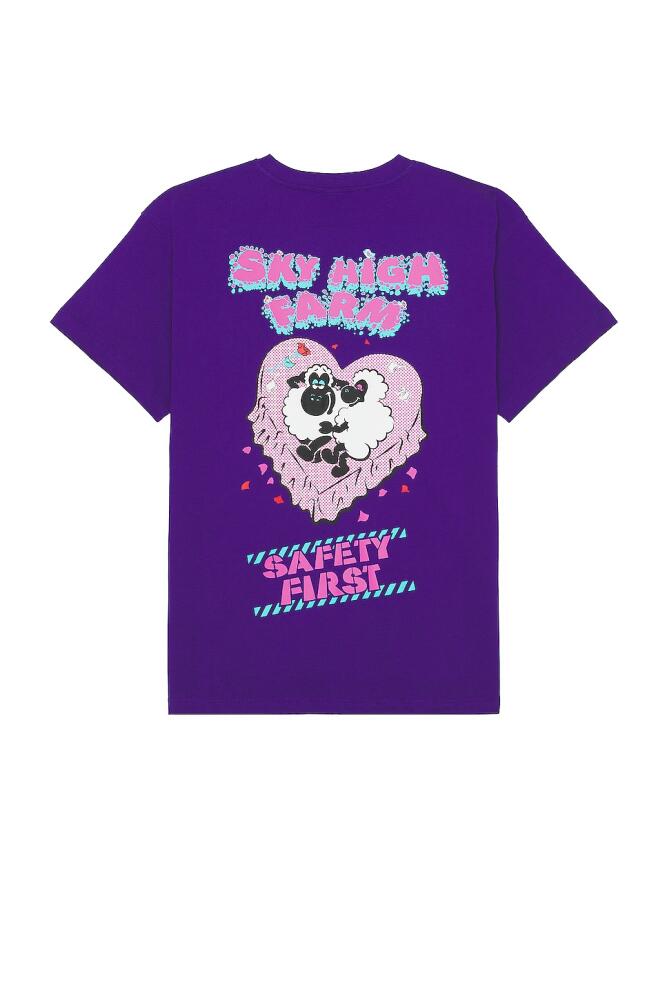 Sky High Farm Workwear Flatbush Printed T-Shirt in Purple Cover