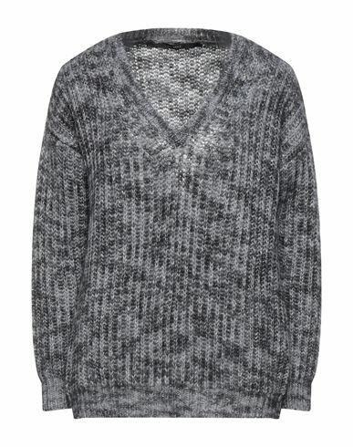 Bellwood Woman Sweater Steel grey Polyester, Mohair wool, Polyamide, Wool Cover