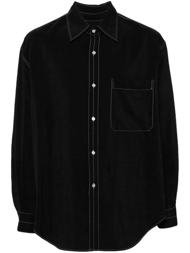 LEMAIRE long-sleeved shirt - Black Cover