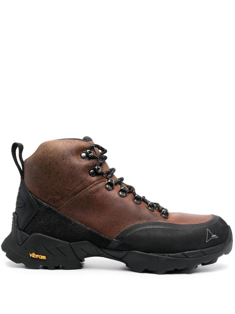 ROA leather lace-up boots - Brown Cover