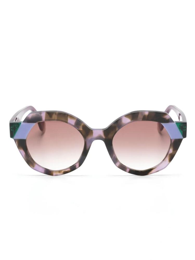 Face À Face Zaïku geometric-frame sunglasses - Purple Cover