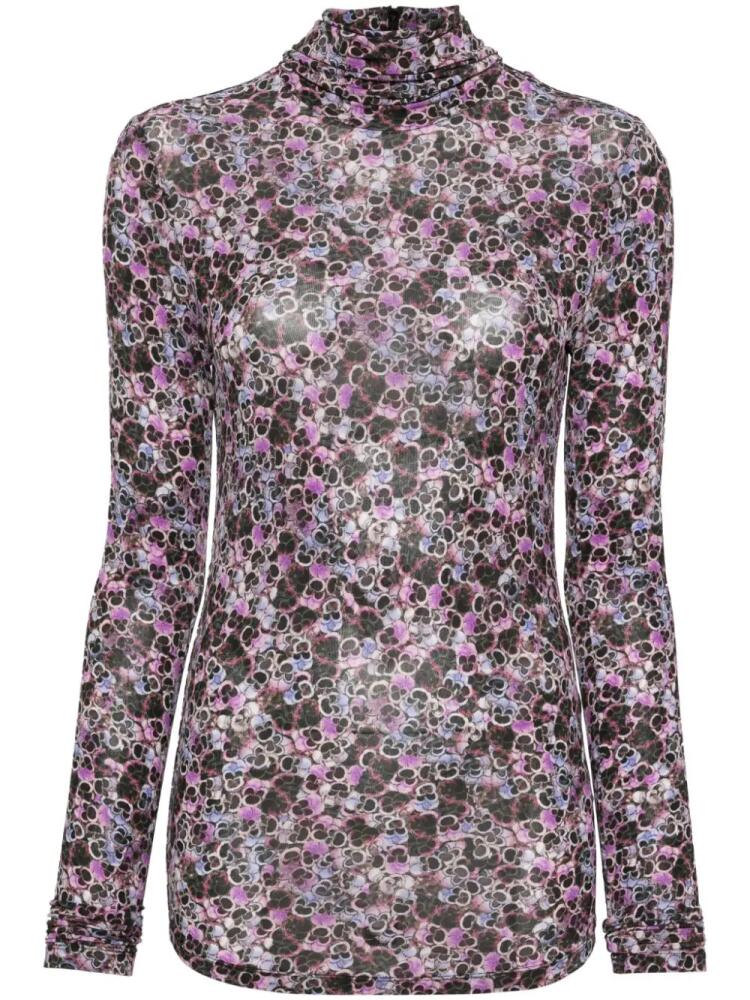 ISABEL MARANT Joyela floral-print top - Purple Cover