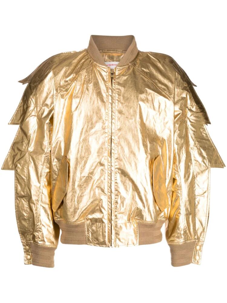 Walter Van Beirendonck metallic-effect bomber jacket - Gold Cover