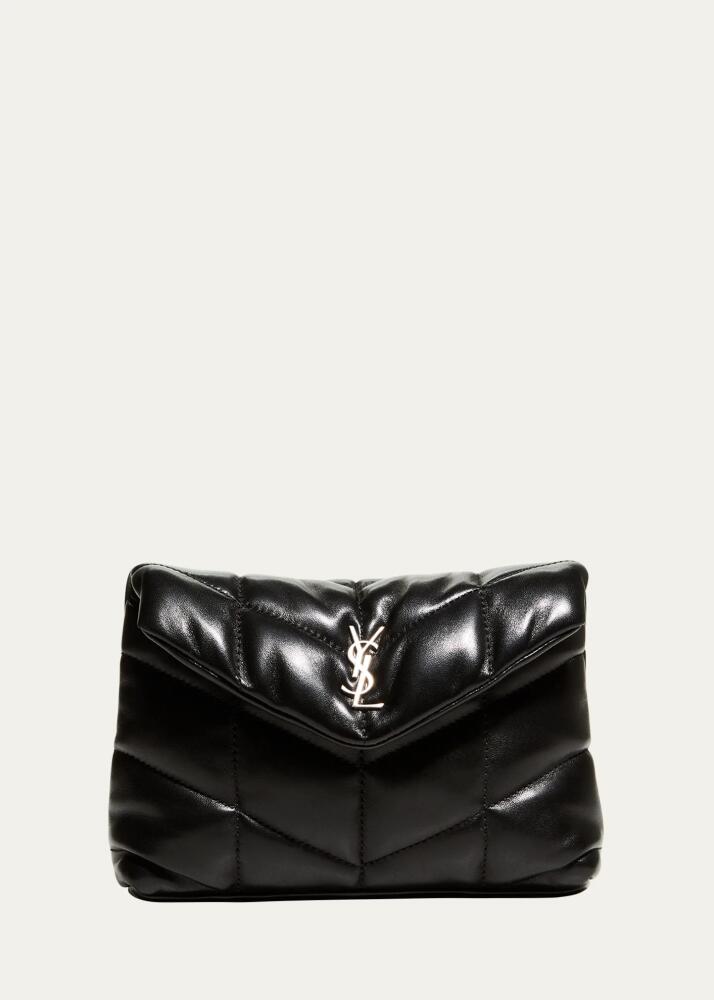 Saint Laurent Lou Puffer YSL Pouch in Quilted Leather Cover