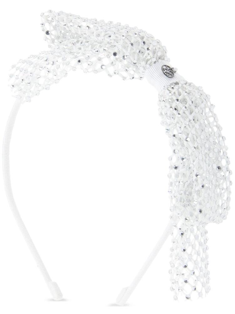 Maison Michel Kety bow-detail head band - White Cover