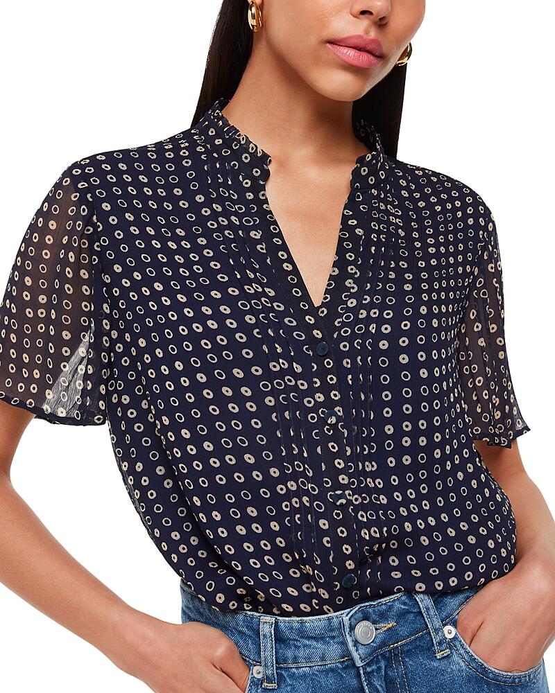 Whistles Pintuck Button Front Blouse Cover