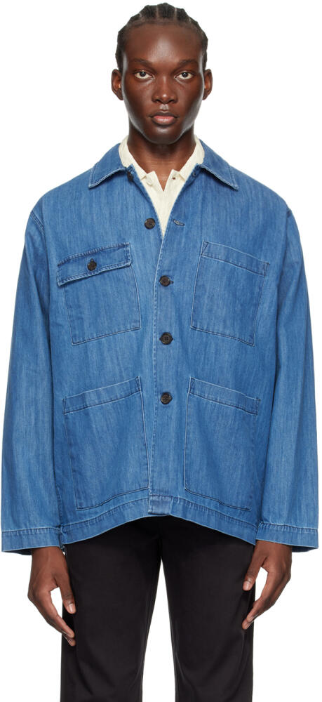 Universal Works Indigo Dockside Denim Jacket Cover