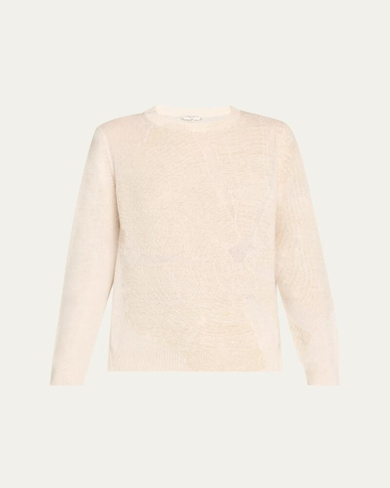 Lafayette 148 New York Cashmere Textured Intarsia Sweater Cover