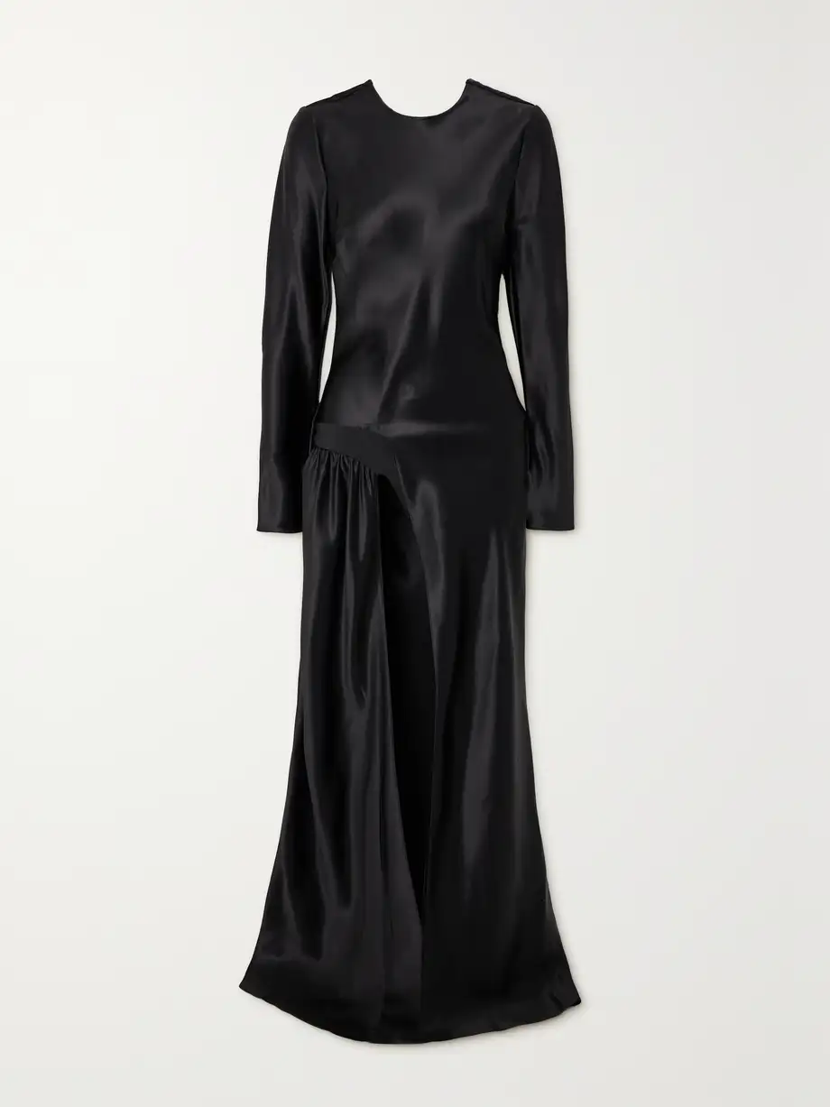 Christopher Esber - Palladium Open-back Draped Satin Gown - Black Cover