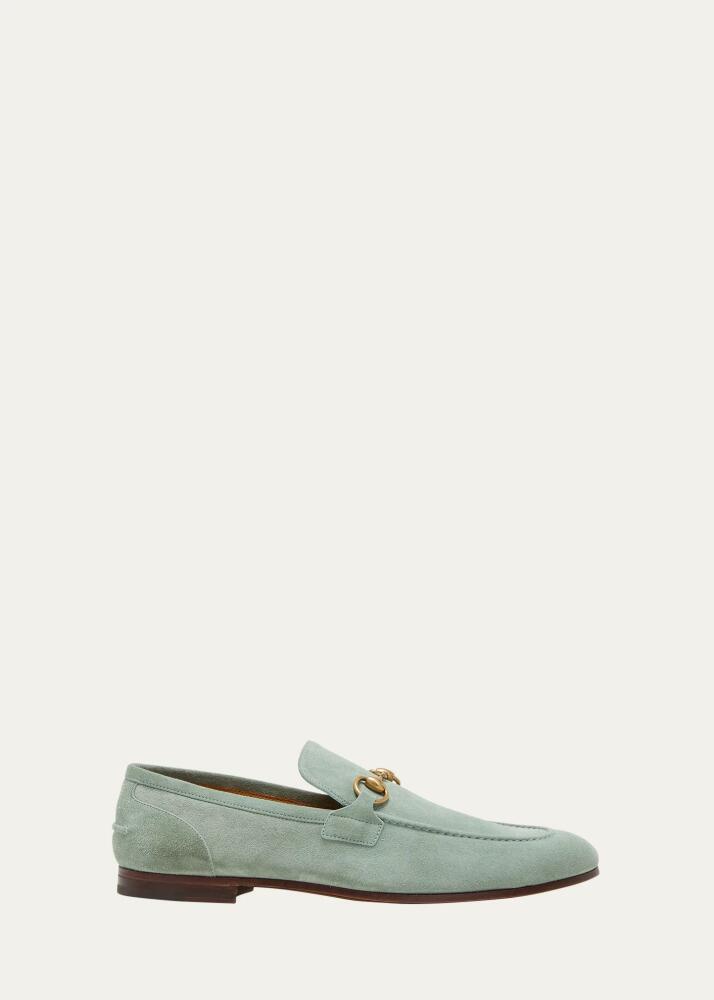 Gucci Men's Jordaan Suede Bit Loafers Cover