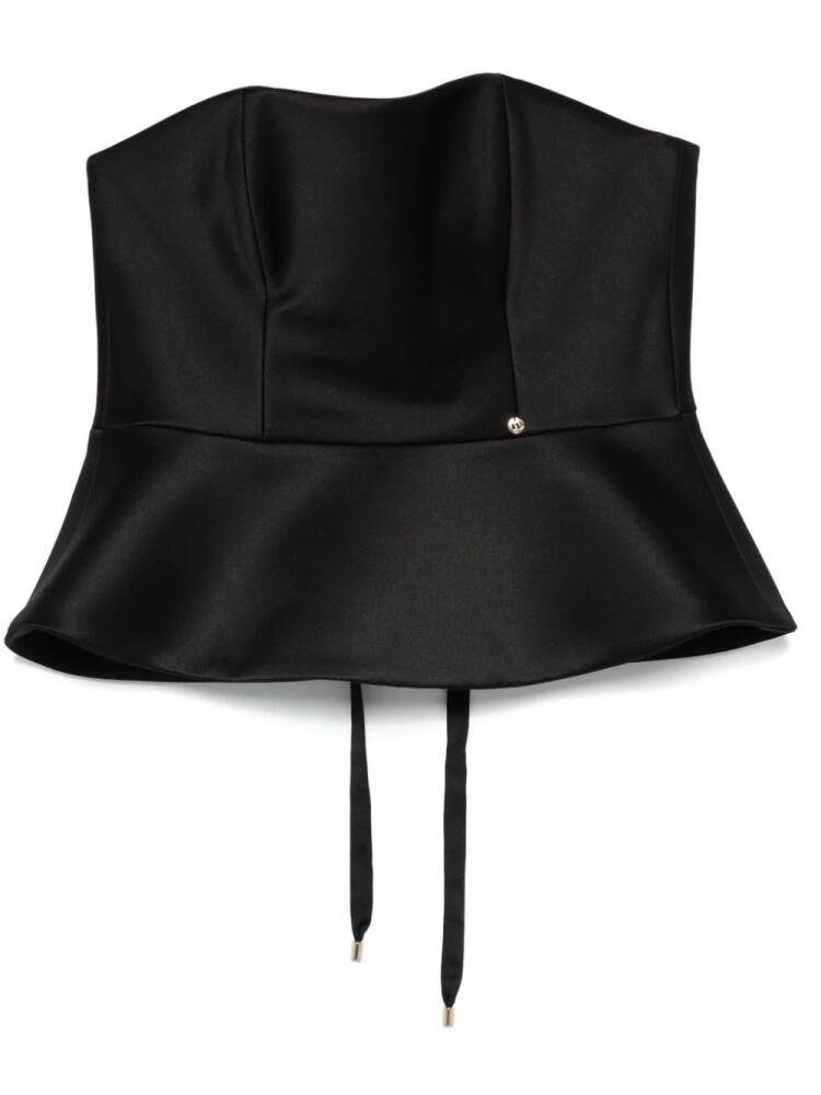 NISSA taffeta corset top - Black Cover