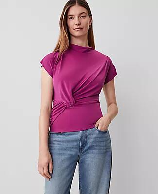 Ann Taylor Petite Draped Cowl Neck Top Cover