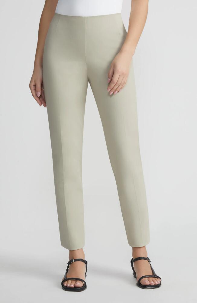 Lafayette 148 New York Stanton Slim Leg Ankle Pants in Khaki Cover