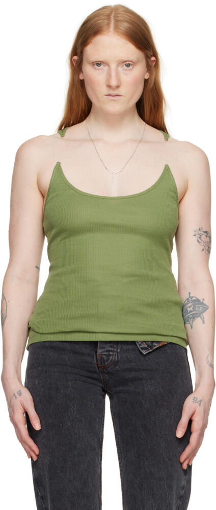 Y/Project SSENSE Exclusive Green Tank Top Cover