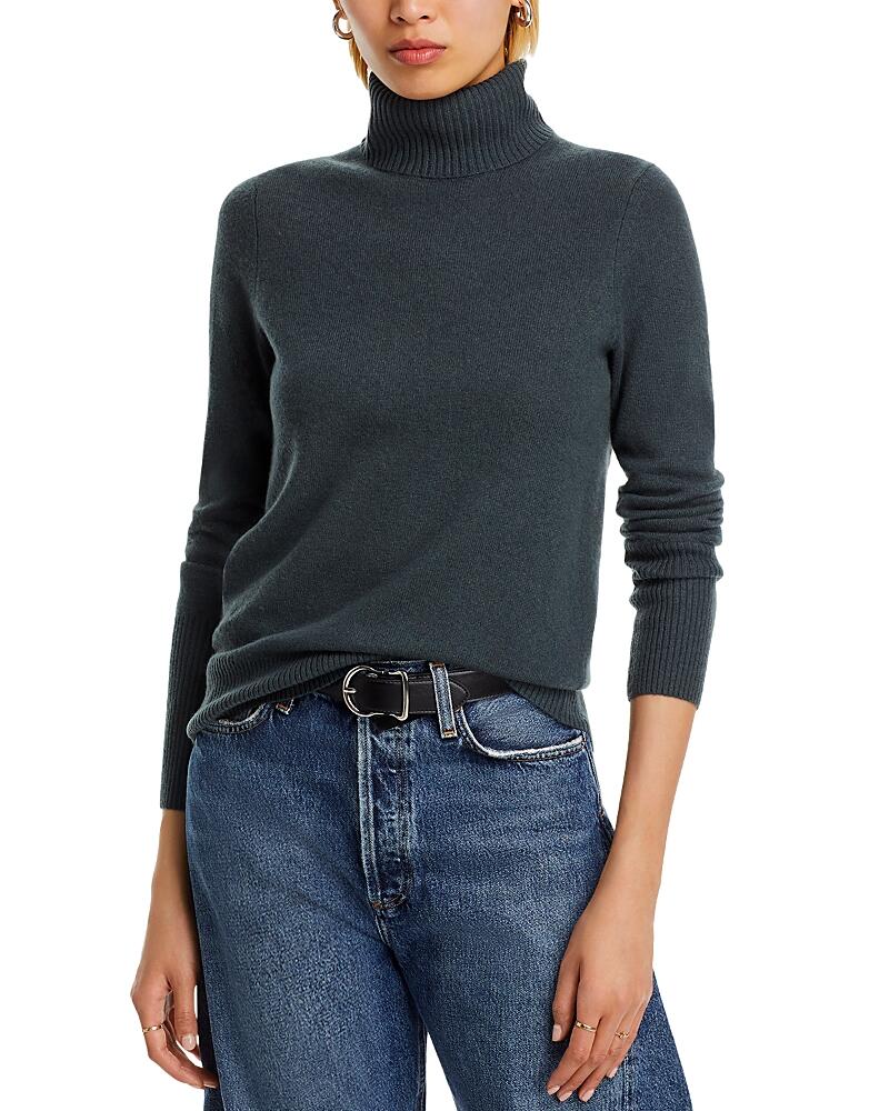 Aqua Cashmere Turtleneck Cashmere Sweater - Exclusive Cover