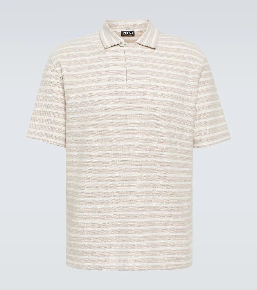 Zegna Striped cotton polo shirt Cover