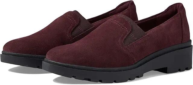 Clarks Calla Rae (Burgundy Suede) Women's Shoes Cover