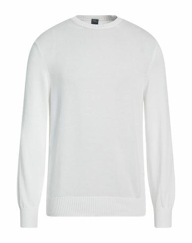 Fedeli Man Sweater White Cotton Cover