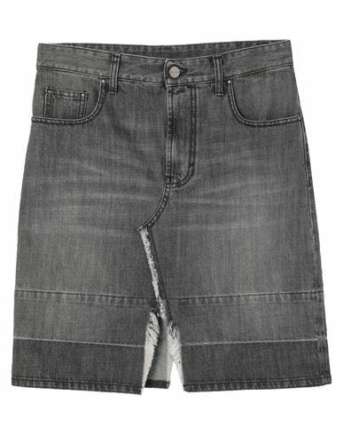 Palm Angels Woman Denim skirt Lead Cotton, Polyester Cover