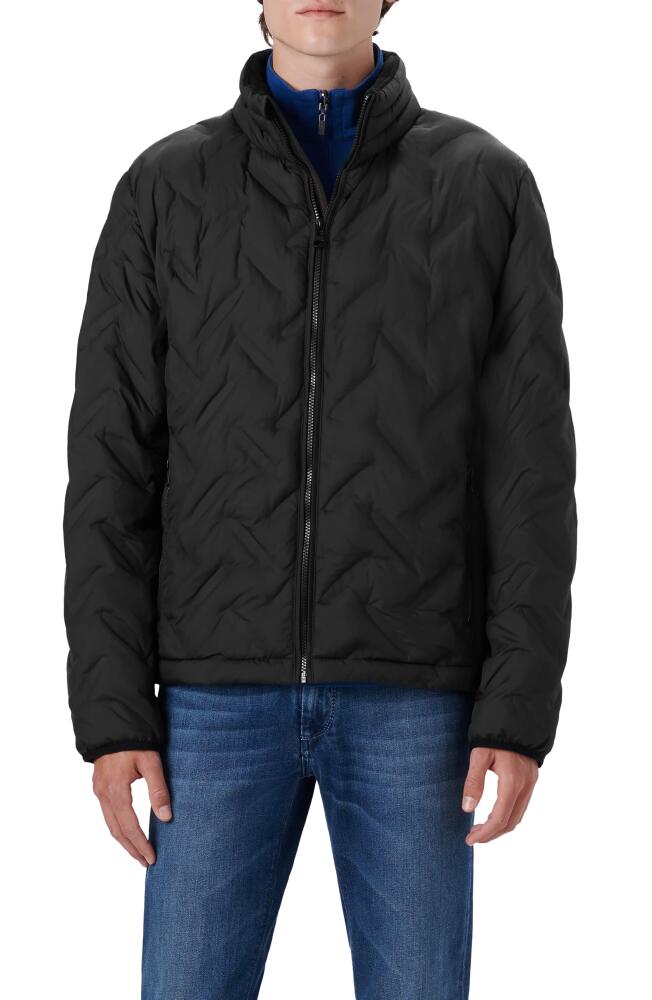 Bugatchi Quilted Bomber Jacket in Black Cover