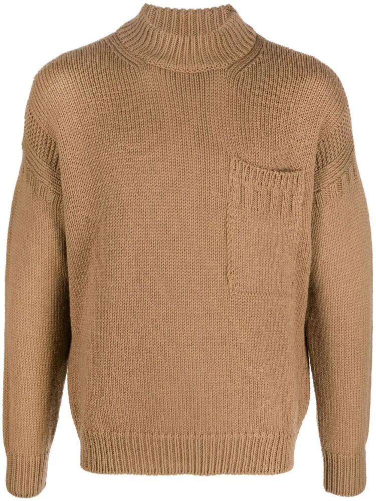 Ten C mock-neck knitted jumper - Neutrals Cover