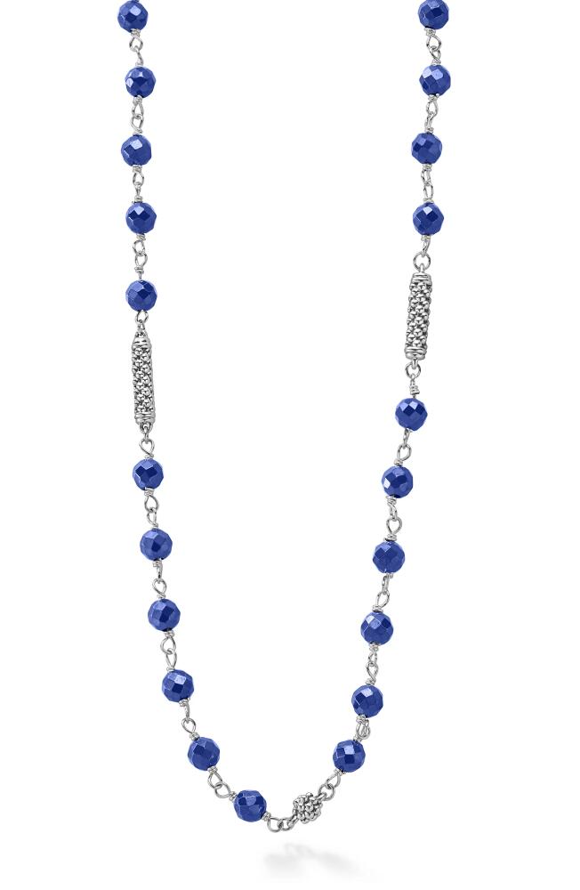 LAGOS Caviar Icon Ultramarine Ceramic Bead Necklace Cover