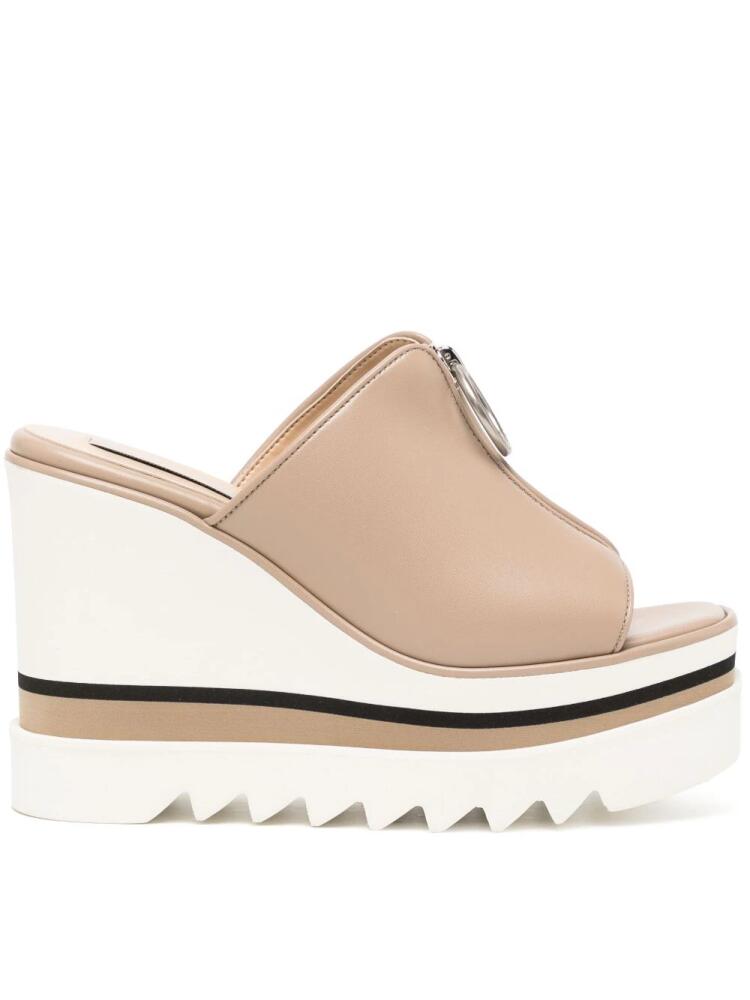 Stella McCartney Sneak-Elyse 80mm wedge sandals - Neutrals Cover