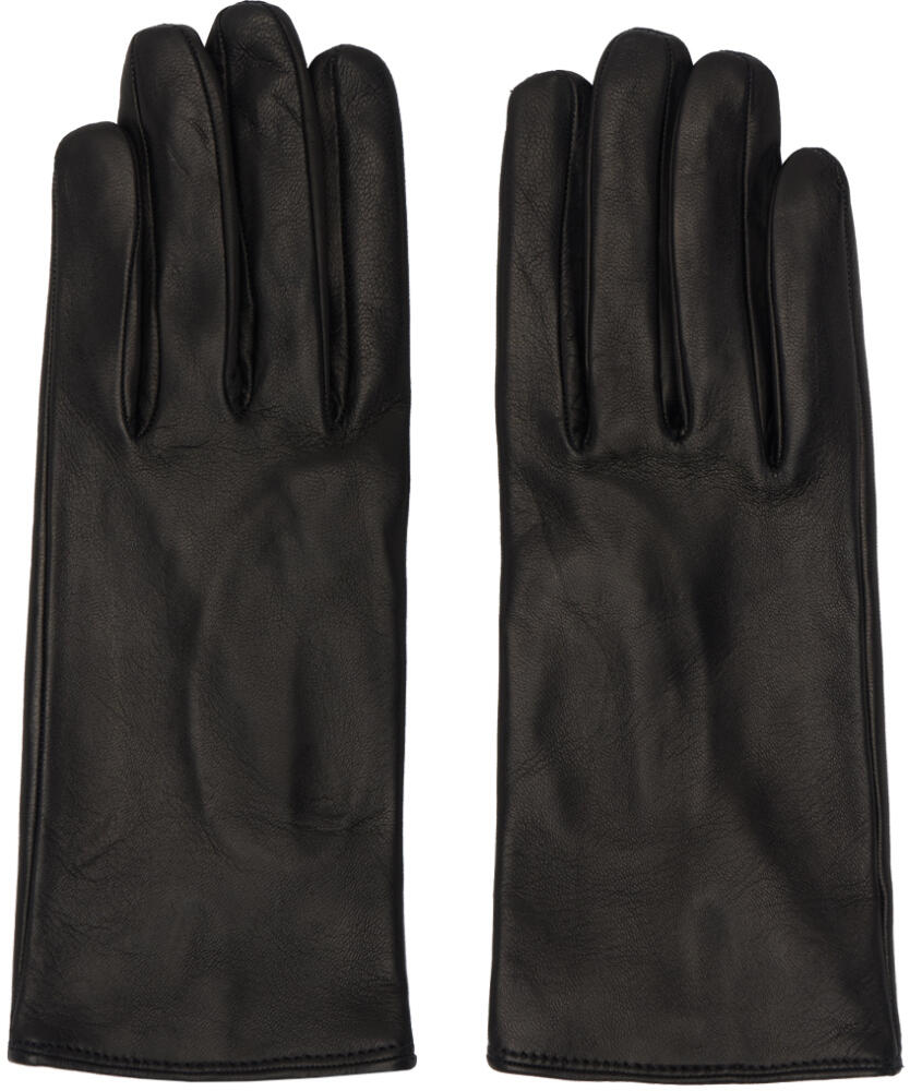 Dries Van Noten Black Soft Leather Gloves Cover